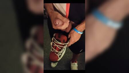 Took off His Chastity and Cum on Sneaker