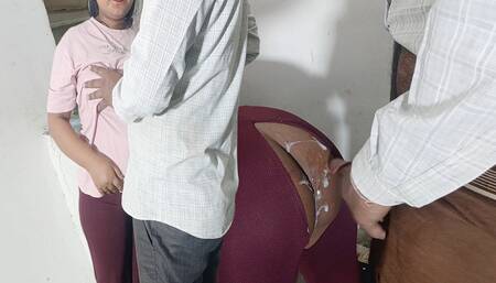 On Teddy Day, I Slapped My Girlfriend's Pussy Through Her Pant Hole and Cummed on Her Ass