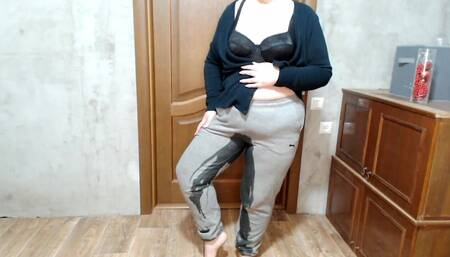 Curvy Mother-in-law Pees in Her Pants for You