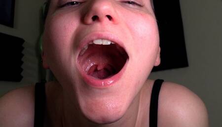 Giantess Catches Tiny Man and Swallows Him