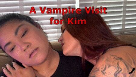A Vampire Visit for Kim Chi - Day Walker Autumn Bodell Mesmerizes Her Next Meal With Neck Worship With Throat Licking, Neck Kissing And Fang Biting