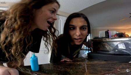 Giantess Nathalia & Misty Addams Is That A Bug