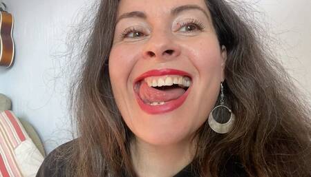 self-punishment with sharp teeth