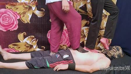 Duel Domination Throat Trample Gags Smother In Socks Combo-4