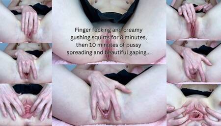 Autumn Orchid finger fucks to creamy squirt then pussy gapes