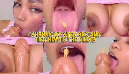 I shrunk my step-bro and tied him to the dildo - Natasha