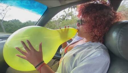 log of my getaway to the beach with balloons