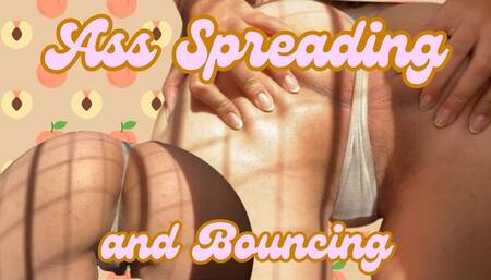 Morning ass spreading and bouncing session