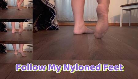 Foot Fetish: Follow My Feet Nylon feet To Worship