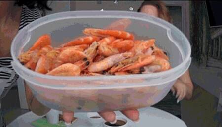 We eat shrimp and the next you can be J c