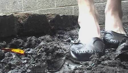 Muddy Black Loafers