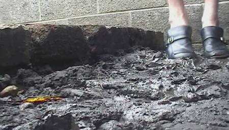 Muddy Black School Shoes