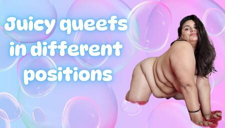 queefing in different positions with close-up