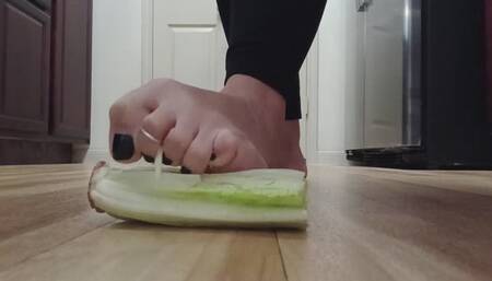 Powerful Feet Pulverize Lettuce
