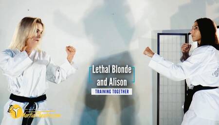Lethal Blonde and Alison training together