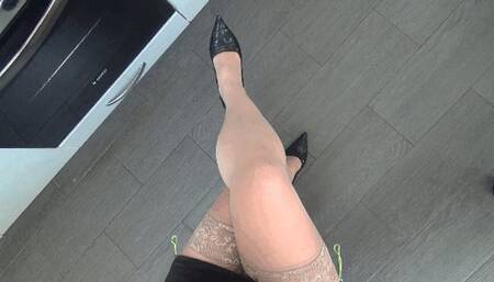 me sitting on your crossed legs while I admire your toe tapping pov TT