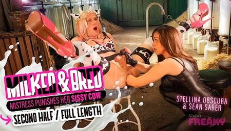 Milked & Bred 2: Mistress Stellina Obscura Punishes Sissy Hucow with Milk Pumping, Anal Fucking & Fisting (1080p)