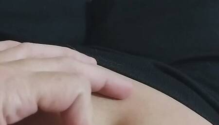 Shes fingering my belly button while i have my feet climbed on the wall