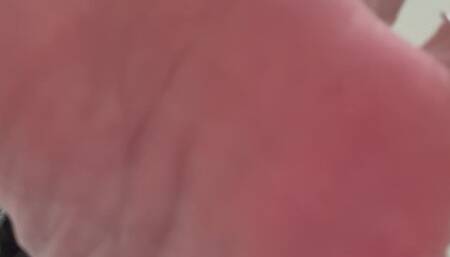 Got home from work and taunted my tiny son with my giantess feet