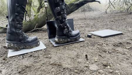 Mac book destroyed by 2 pairs of new rocks total destruction