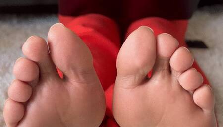 Tickle my feet while I do homework