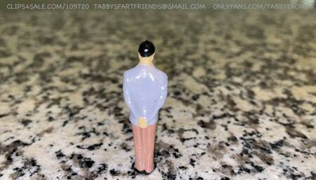 GIANTESS BULLYING TINY MAN AND SHOVES HIM UP HER GIGANTIC FARTING ASS!