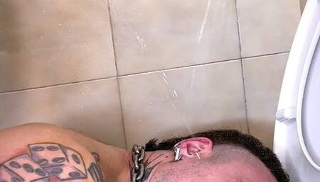 Mattew gets all of Master Marte's piss in his face like a toilet