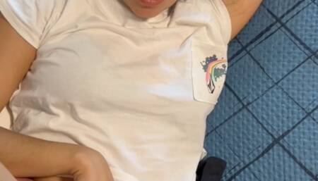 18 YEAR OLD LATINA TEEN FUCKED BY ASIAN CREAMPIE SEX AND PEE