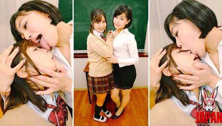 Bad Breath Blast and Saliva Nose Licking Lesbians – From Mouth to Nose, Tomoka Akari and Hinata Seno