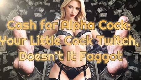 Cash for Alpha Cock Your Little Cock Twitch, Doesn't It Faggot !