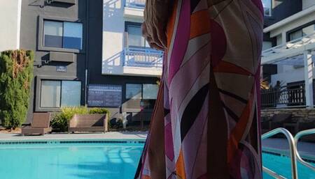 Colorful Cover Up Full Body Flex Poolside High Heels