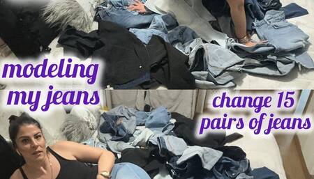 to try on all my jeans