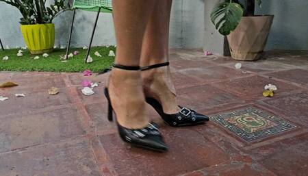 Milah Arches Heel Popping Queen trying her new heels