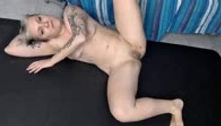 Sexy workout getting totally naked