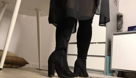 Sexy boots teasing!