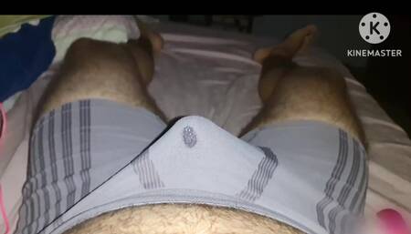 Solo Mastrubation with Two Vibrators with Cum in Underwear