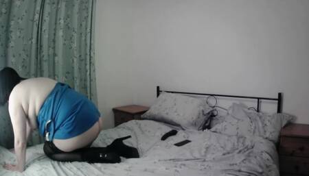 Wife on Cam in Stewardess Costume