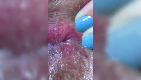 Close up anal play deep fingering asshole fetish