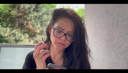 Smoking During Answering on My Fansly for Your Messages
