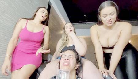 THE CRUEL GANG OF THICK SALIVA - BY BRITNEY HUNTER, KIARA NISSEI AND PRISCILA HIROSHI - CLIP 4