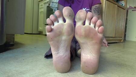 Slightly Dirty Feet In Natural Light