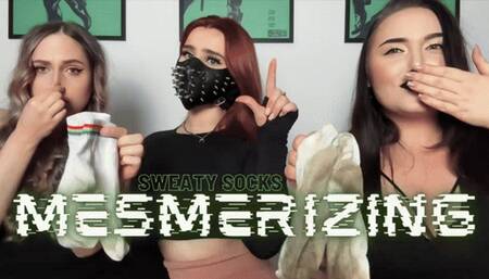 Sweaty Smelly Socks and Feet Junkie Mesmerized by Mika Kedi, Saint Shinaina and Mistress Karino [MP4 4K]
