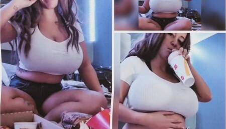 Eat mcdo and belly bloat so huge