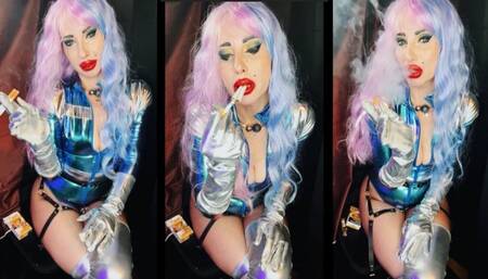 Chain Smoking Alien Girl made a stop on Earth for new cigs