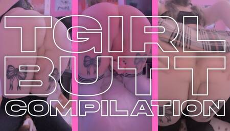 Trans Girl Butt Compilation (25-in-1 Ass Worship and Cock Milking Clips)