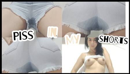 Sensually wetting my shorts!