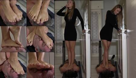 GABRIELLA - I want to flatten your face 2 - INHUMAN face trampling, face and throat standing NON STOP!