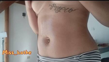 sweaty belly