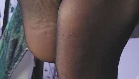 Nylons Under Desk POV