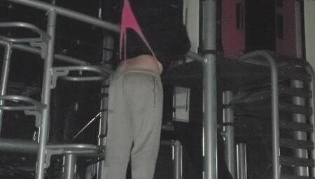 Hanging Panties Wedgie in Public
